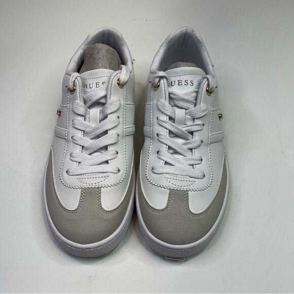 GUESS Naoko Charm Lace Up Court sneakers white - 8 - Picture 4 of 12
